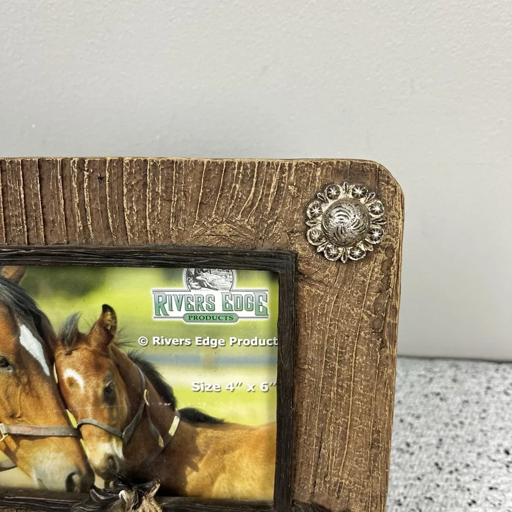 Rivers Edge Horse Farm‎ Resin Picture Frame 4x6 Photo Ranch Cottagecore